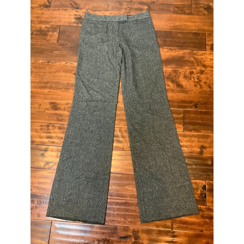 Kaufmanfranco Gray Black Onyx Wool Straight Leg Dress Pants Nwt $895 Size 6